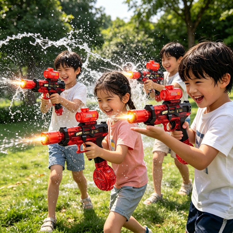 Kids Outdoor Water Toys - Simulated Firing Children Electric Water Guns