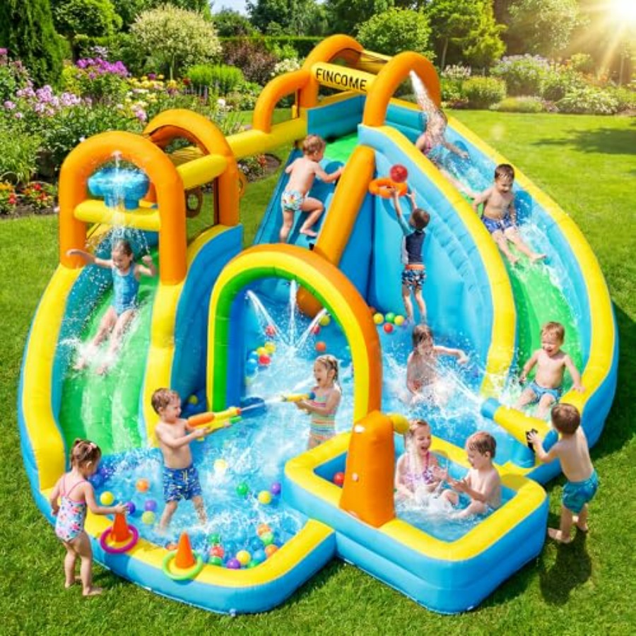Kids Outdoor Pool - Backyard outdoor inflatable water slide for