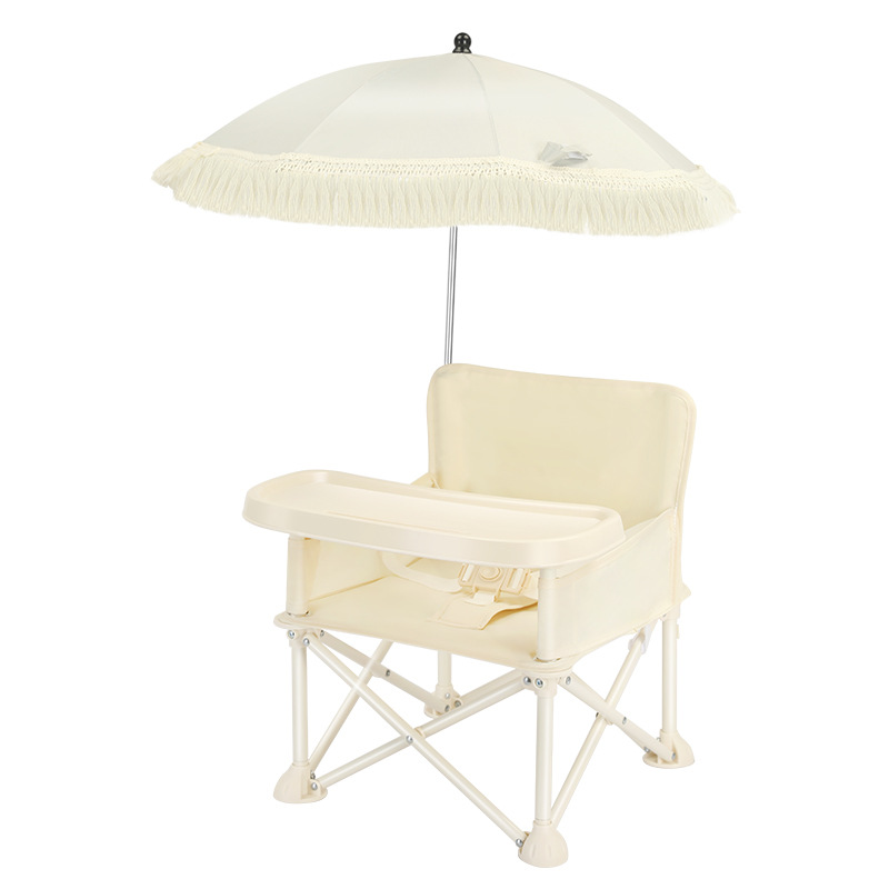 Kids Outdoor Furniture - Foldable Backrest Baby Dining Chair Portable