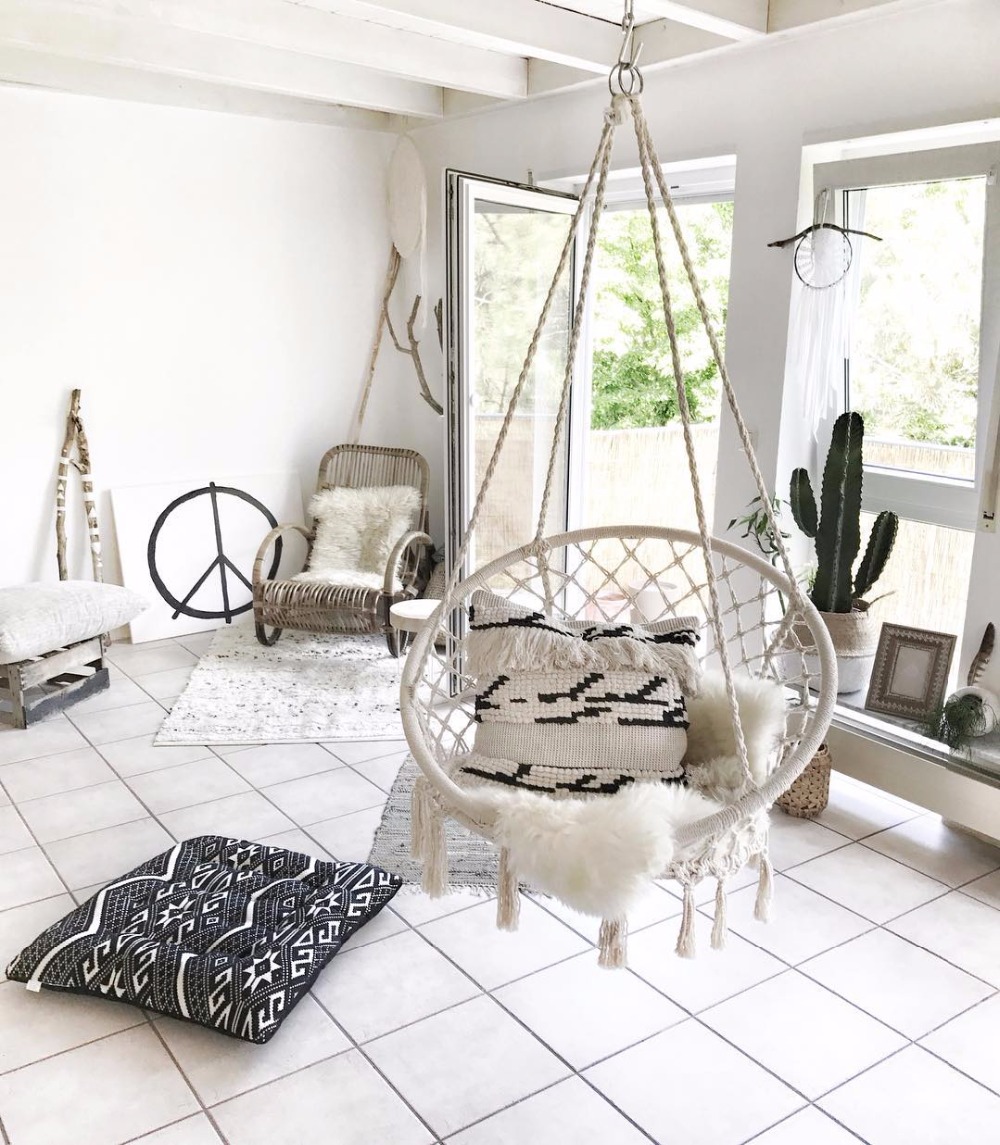Kids Outdoor Furniture - 2025 Nordic Garden Handmade Knitted Round