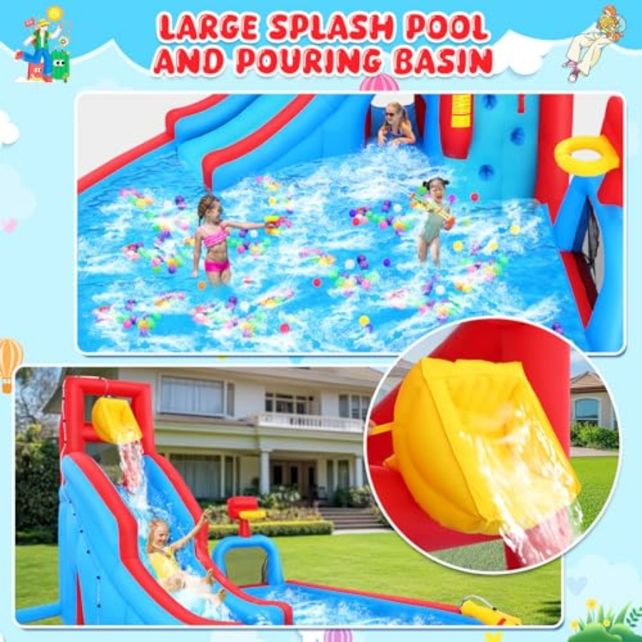 Backyard outdoor water slide i - Kids Outdoor Climbing Wall recension och pris