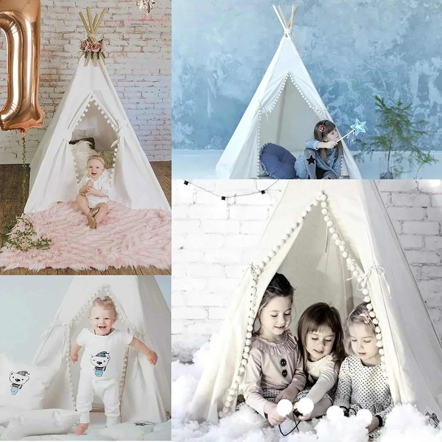 1.6M Kids Tent Play House Wigw - Kids Outdoor Play Yard recension och pris