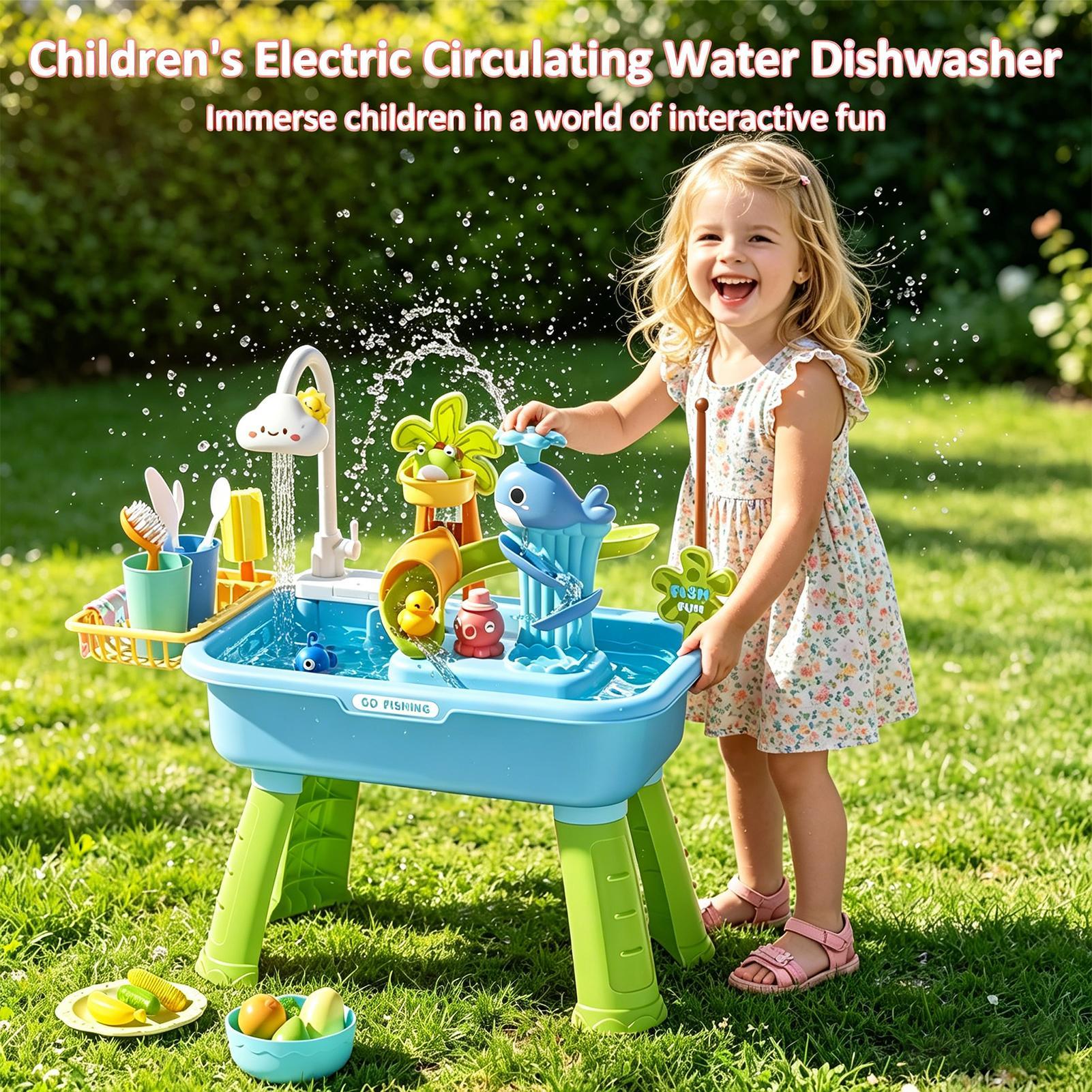 Toddler Water Table Kitchen Pl - Kids Outdoor Sensory Table recension och pris