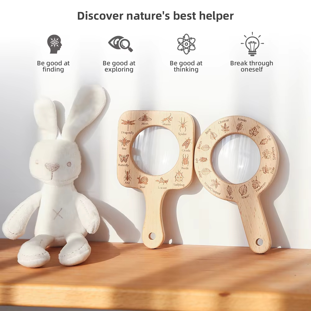 Wooden Magnifying Glass for Ki - Kids Outdoor Gifts recension och pris