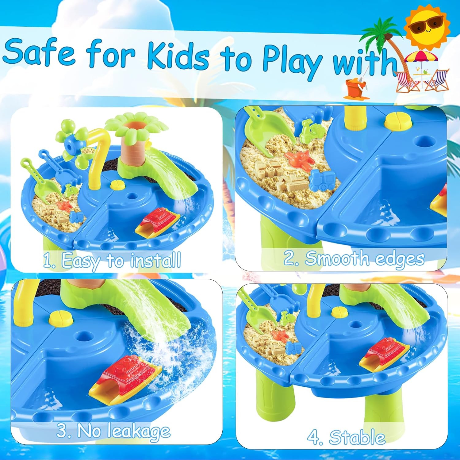 Water Table Sandbox for Kids O - Kids Outdoor Sensory Table recension och pris