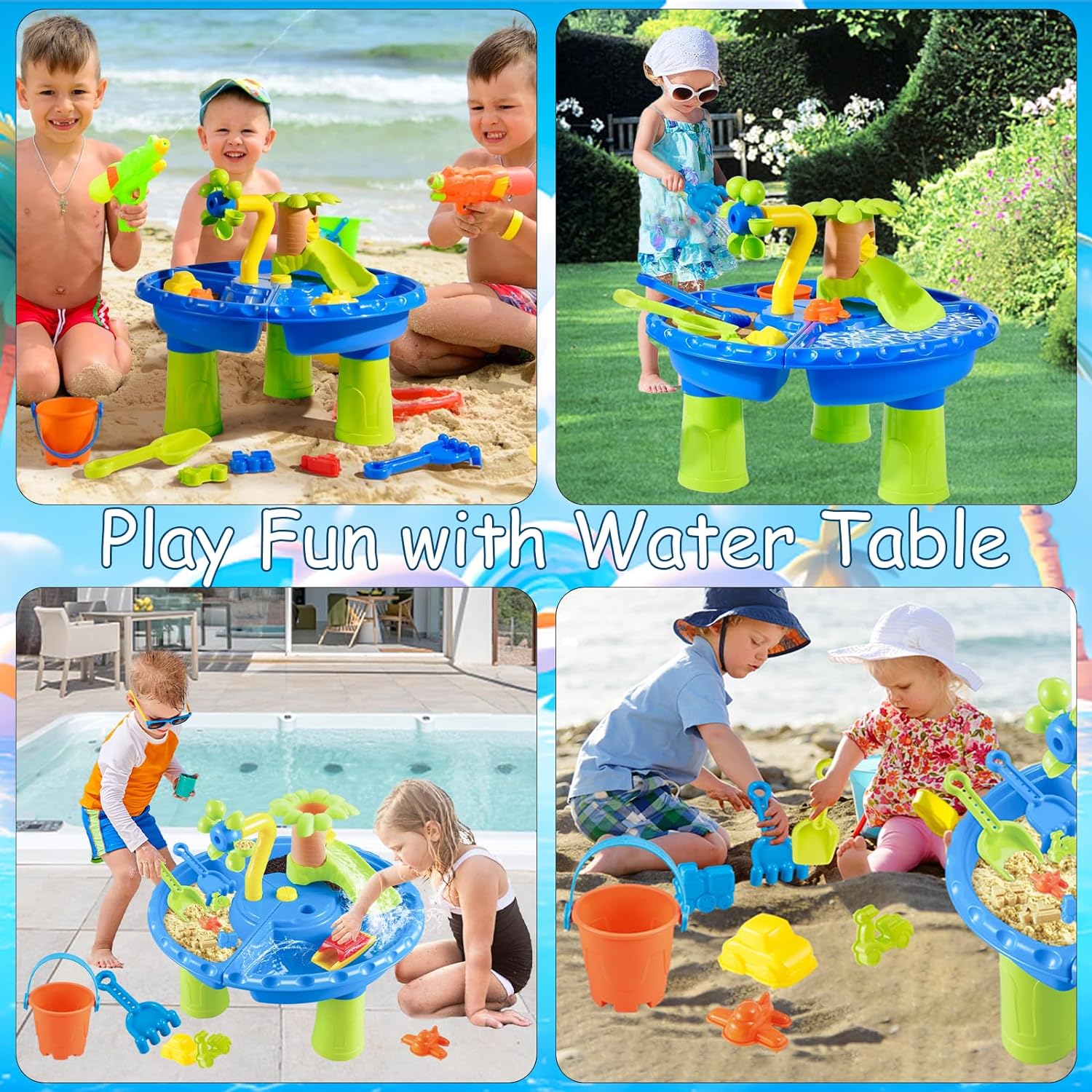 Water Table Sandbox for Kids O - Kids Outdoor Sensory Table recension och pris