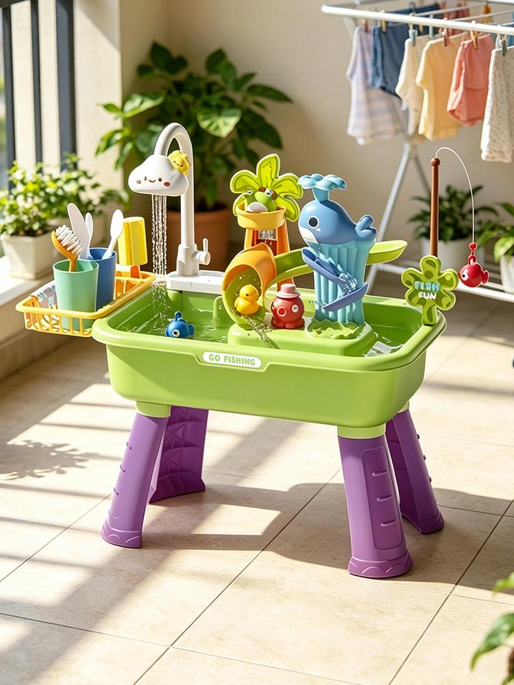 43Pcs Electric Kids Water Tabl - Kids Outdoor Sensory Table recension och pris