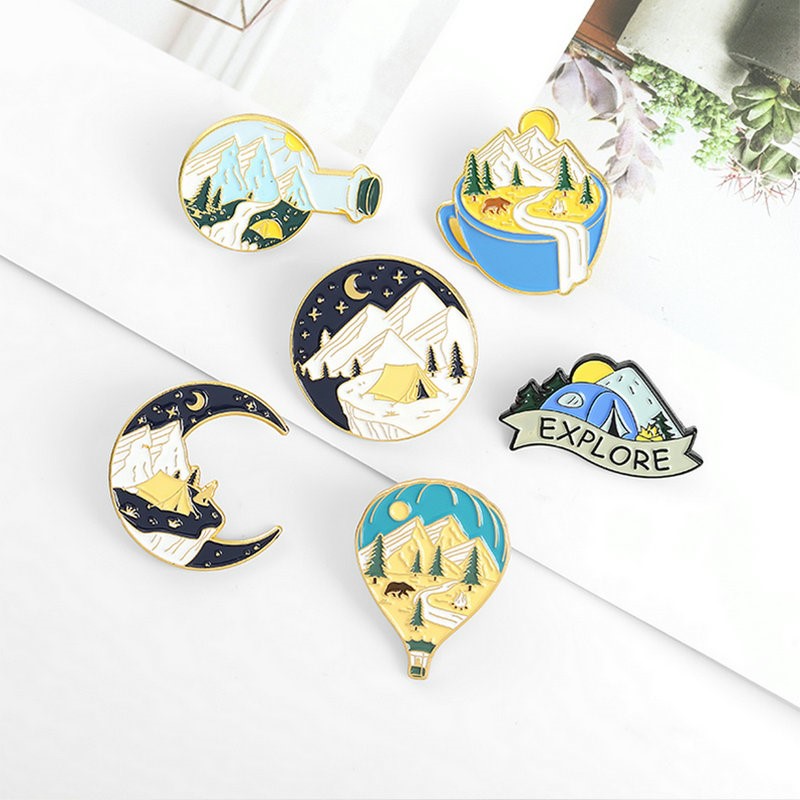 Camping Adventure Enamel Pins  - Kids Outdoor Gifts recension och pris