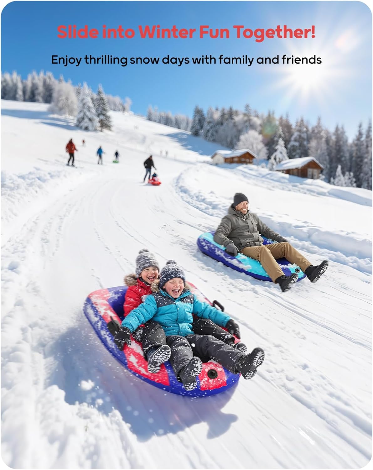 QPAU Inflatable PVC Snow Sled  - Kids Outdoor Gifts recension och pris