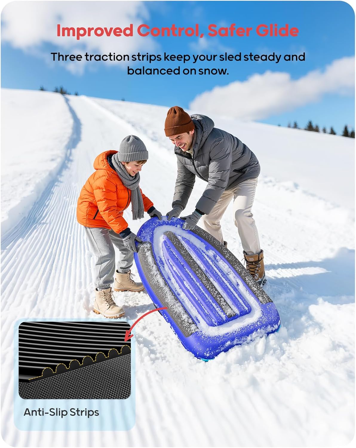 QPAU Inflatable PVC Snow Sled  - Kids Outdoor Gifts recension och pris