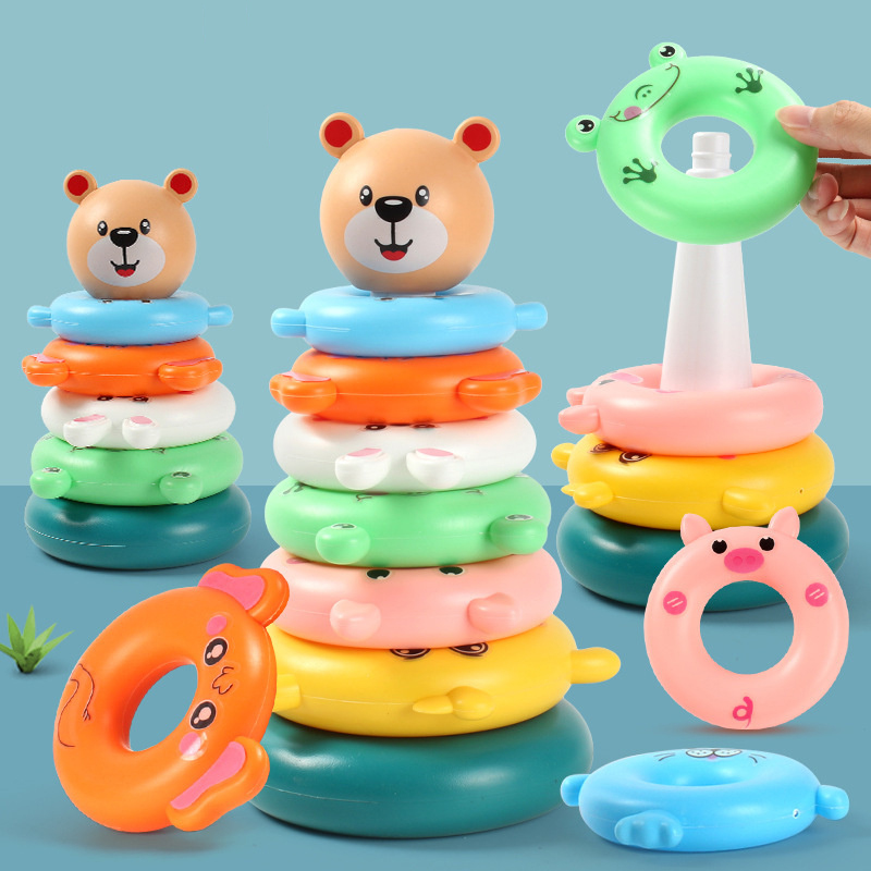 Rainbow Stacking Ring Tower Mo - Kids Outdoor Water Toys recension och pris