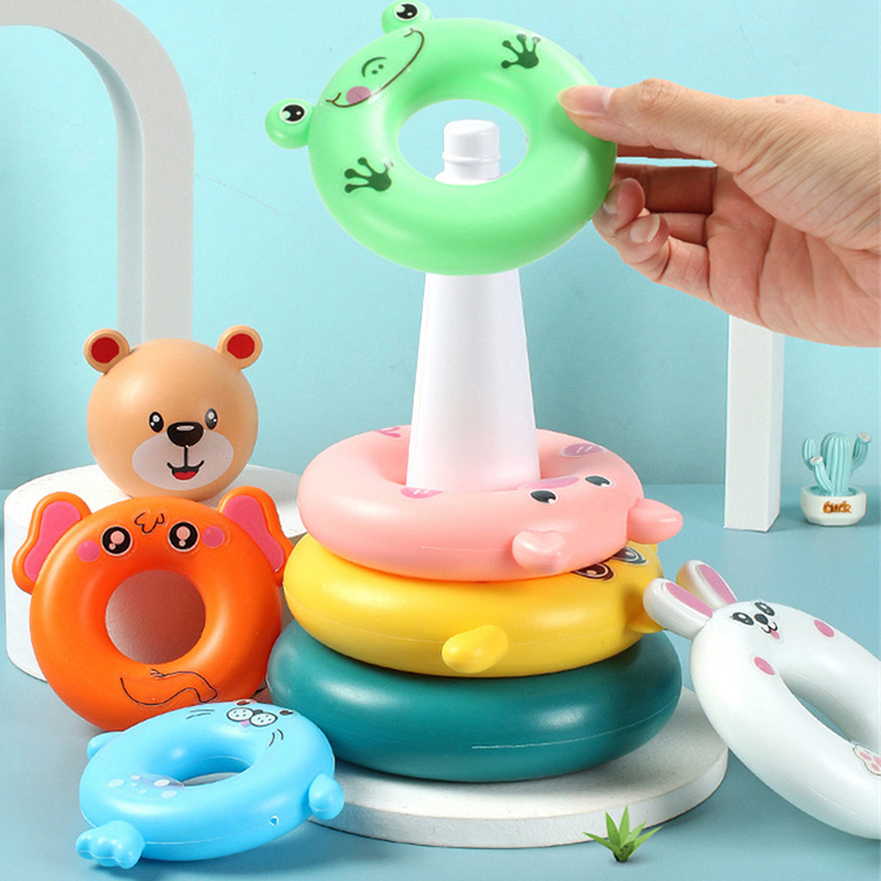 Rainbow Stacking Ring Tower Mo - Kids Outdoor Water Toys recension och pris