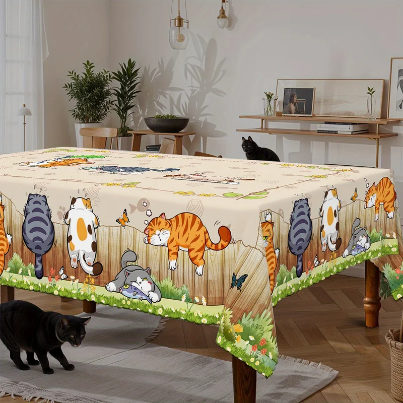 VIKAMA Beige Cartoon Cat Table - Kids Outdoor Dining Table recension och pris