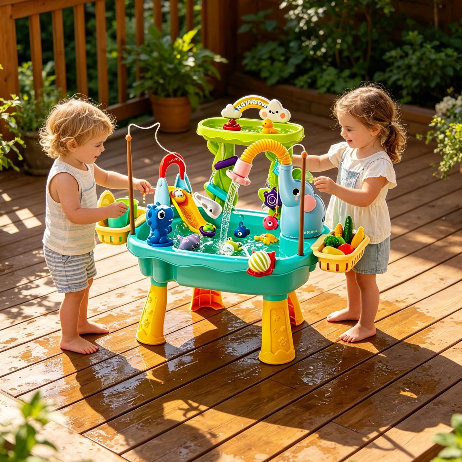 Upgraded Toddler Water Table K - Kids Outdoor Sensory Table recension och pris