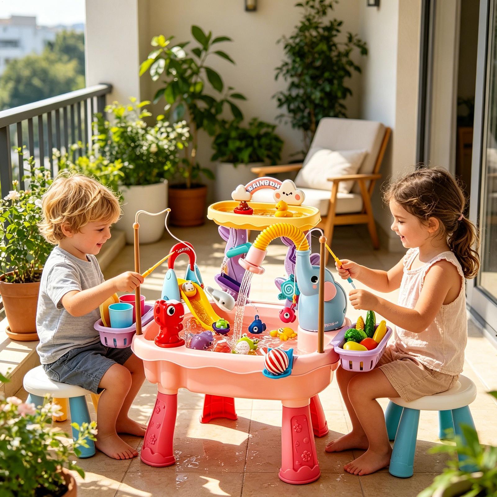Upgraded Toddler Water Table K - Kids Outdoor Sensory Table recension och pris