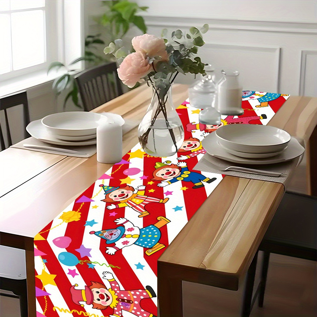 Circus Clown Party Table Runne - Kids Outdoor Dining Table recension och pris