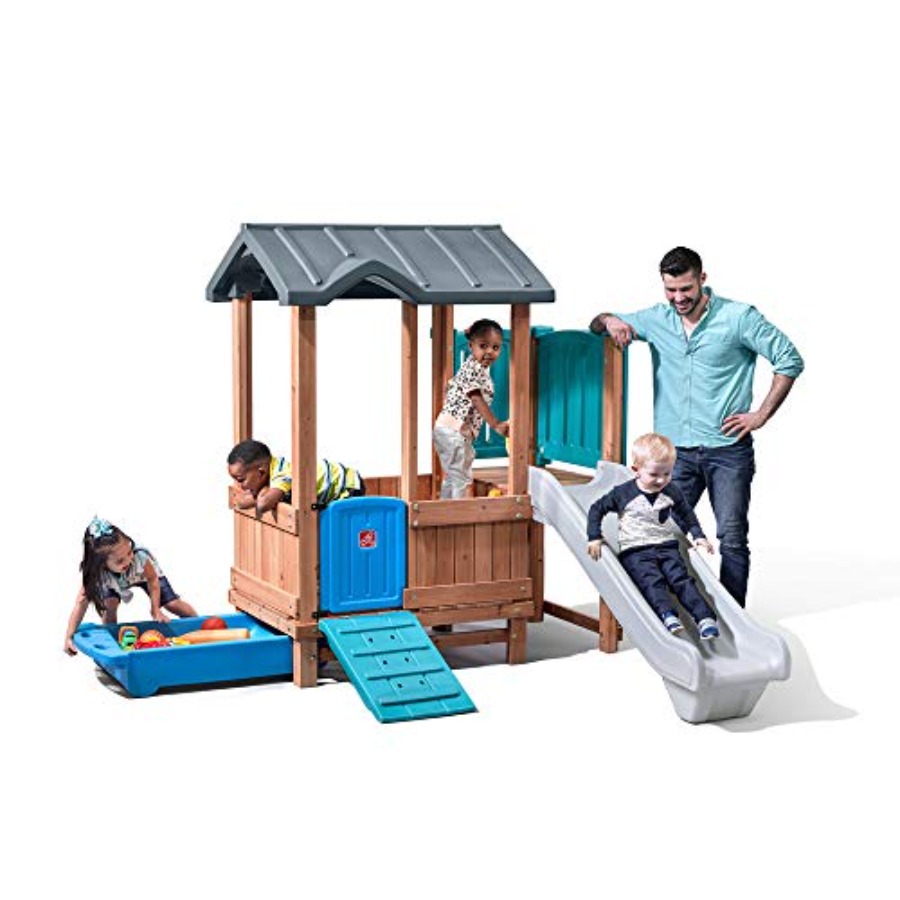 Woodland Adventure Playhouse & - Kids Outdoor Slide Set recension och pris