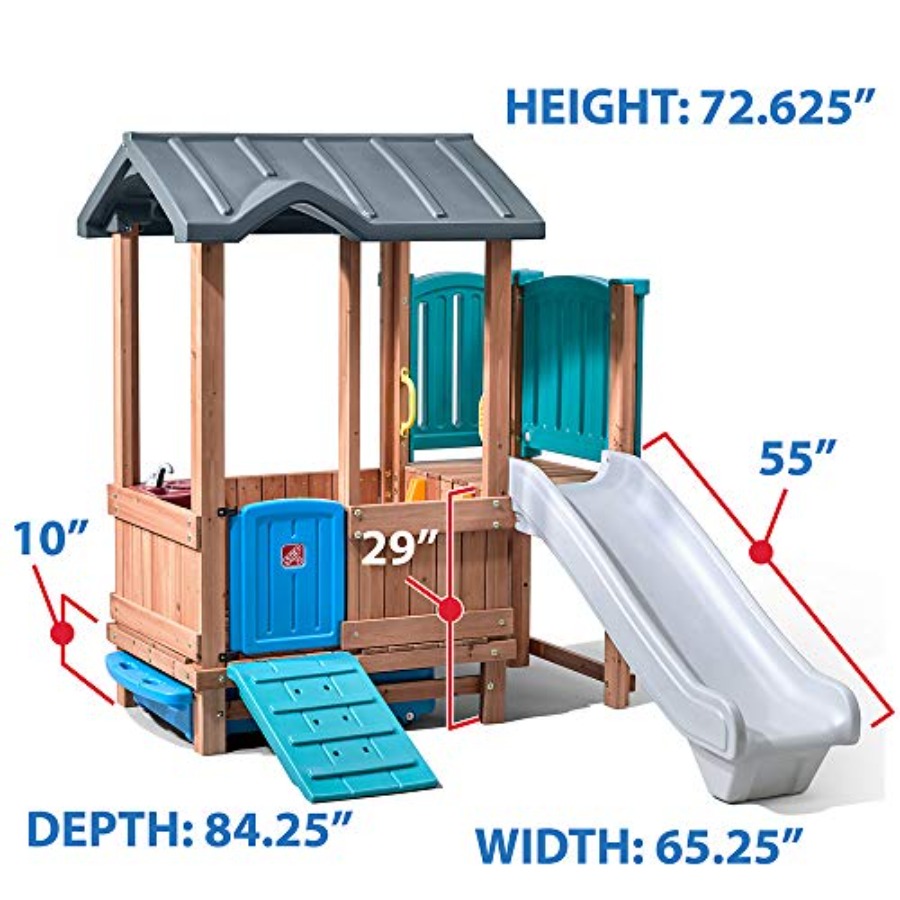 Woodland Adventure Playhouse & - Kids Outdoor Slide Set recension och pris