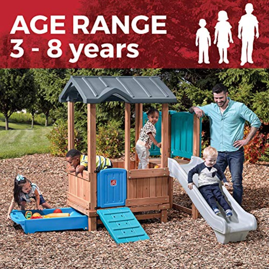 Woodland Adventure Playhouse & - Kids Outdoor Slide Set recension och pris