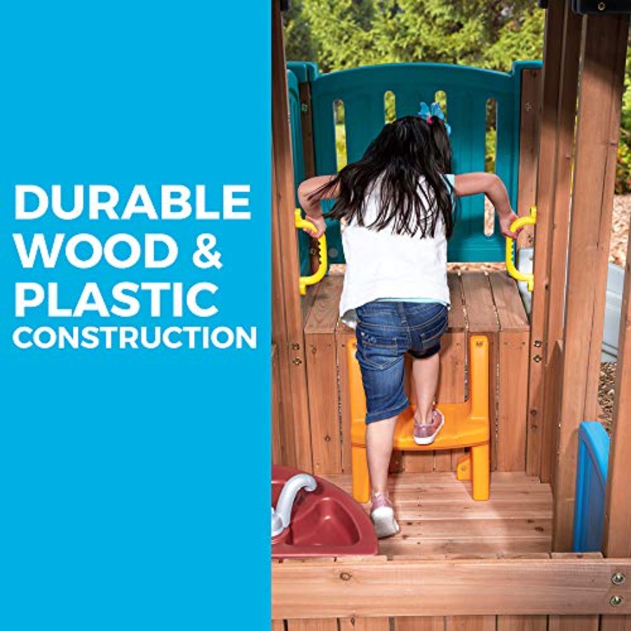 Woodland Adventure Playhouse & - Kids Outdoor Slide Set recension och pris