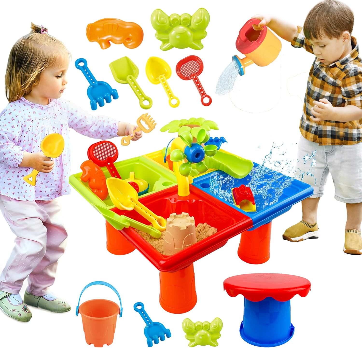 4 In 1 Kids Water and Sand Out - Kids Outdoor Sensory Table recension och pris