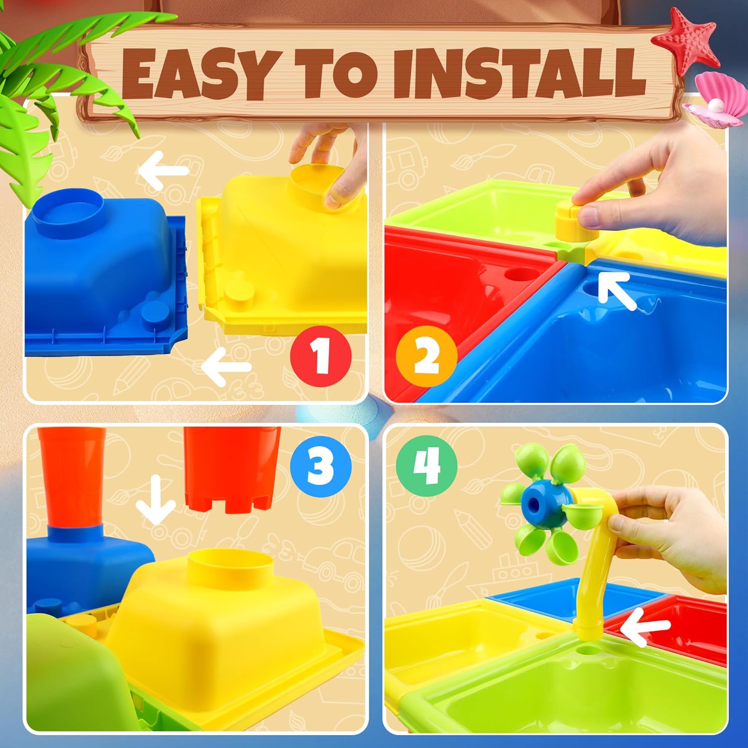 4 In 1 Kids Water and Sand Out - Kids Outdoor Sensory Table recension och pris