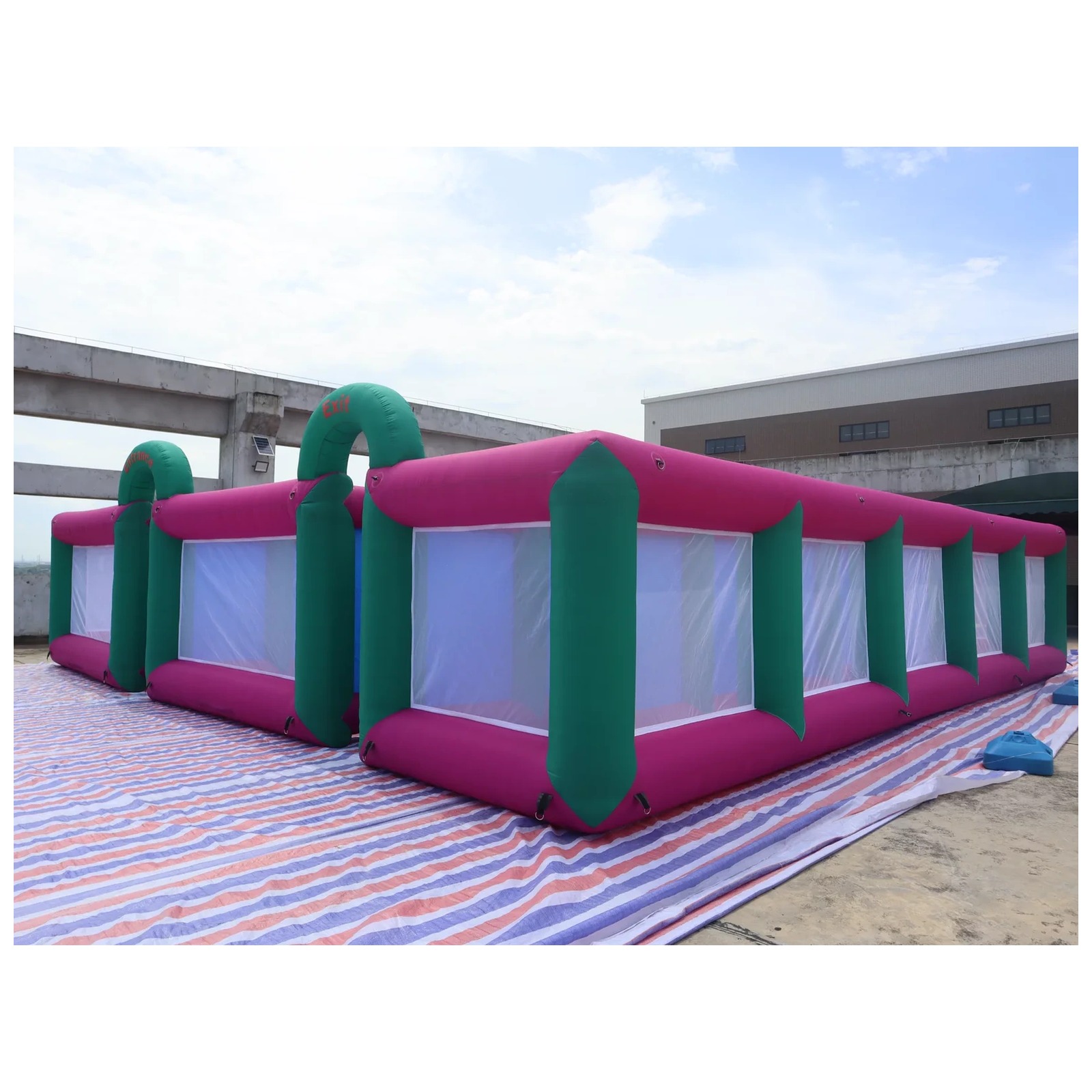 Large Magenta Green Mesh Open  - Kids Outdoor Venues recension och pris