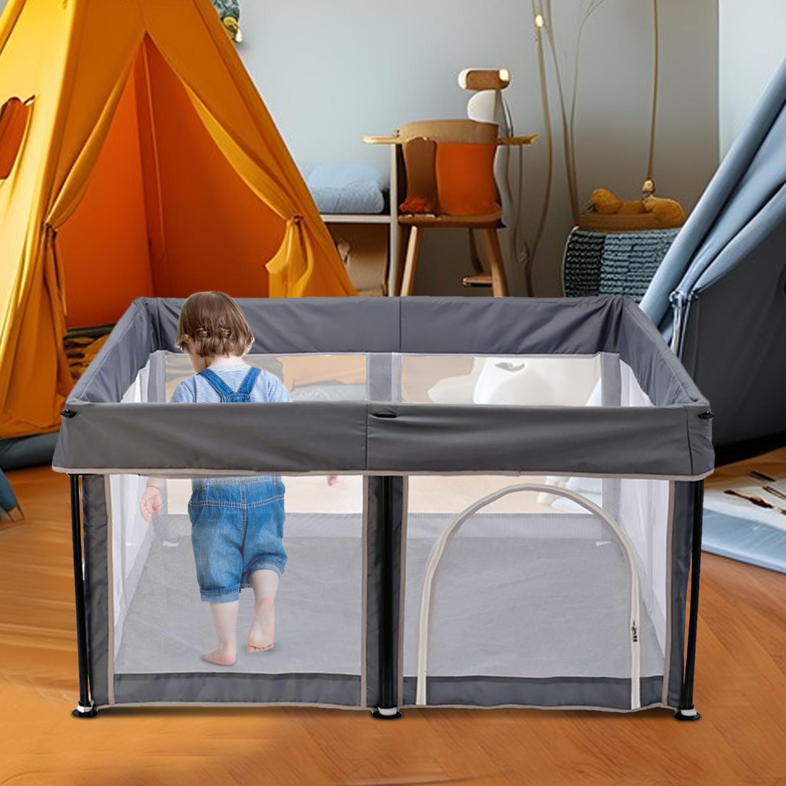 Portable Baby Playpen Indoor O - Kids Outdoor Play Yard recension och pris