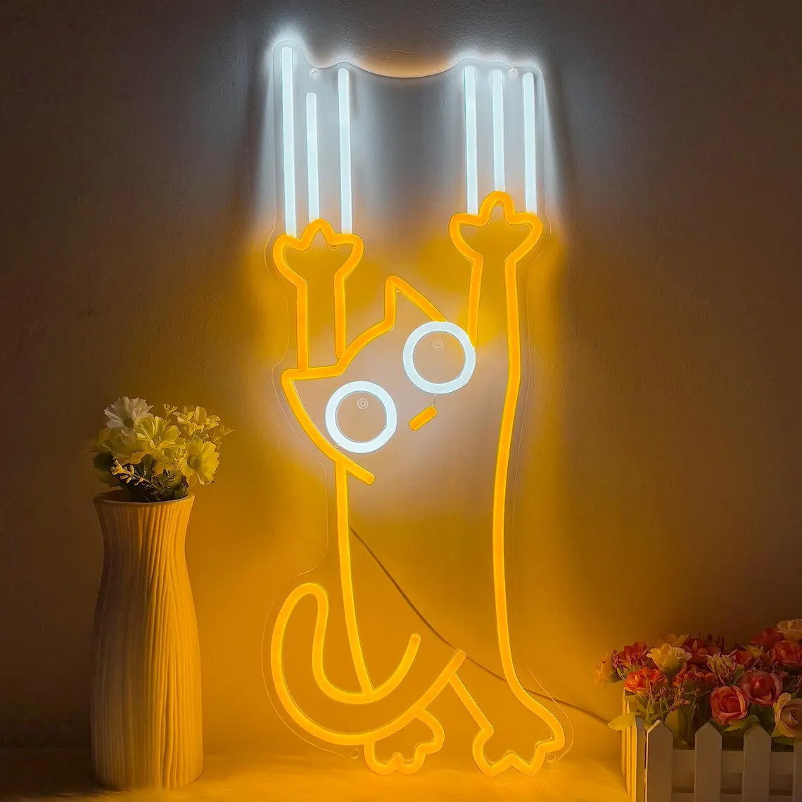 Climbing Cat Neon Sign, Custom - Kids Outdoor Climbing Wall recension och pris