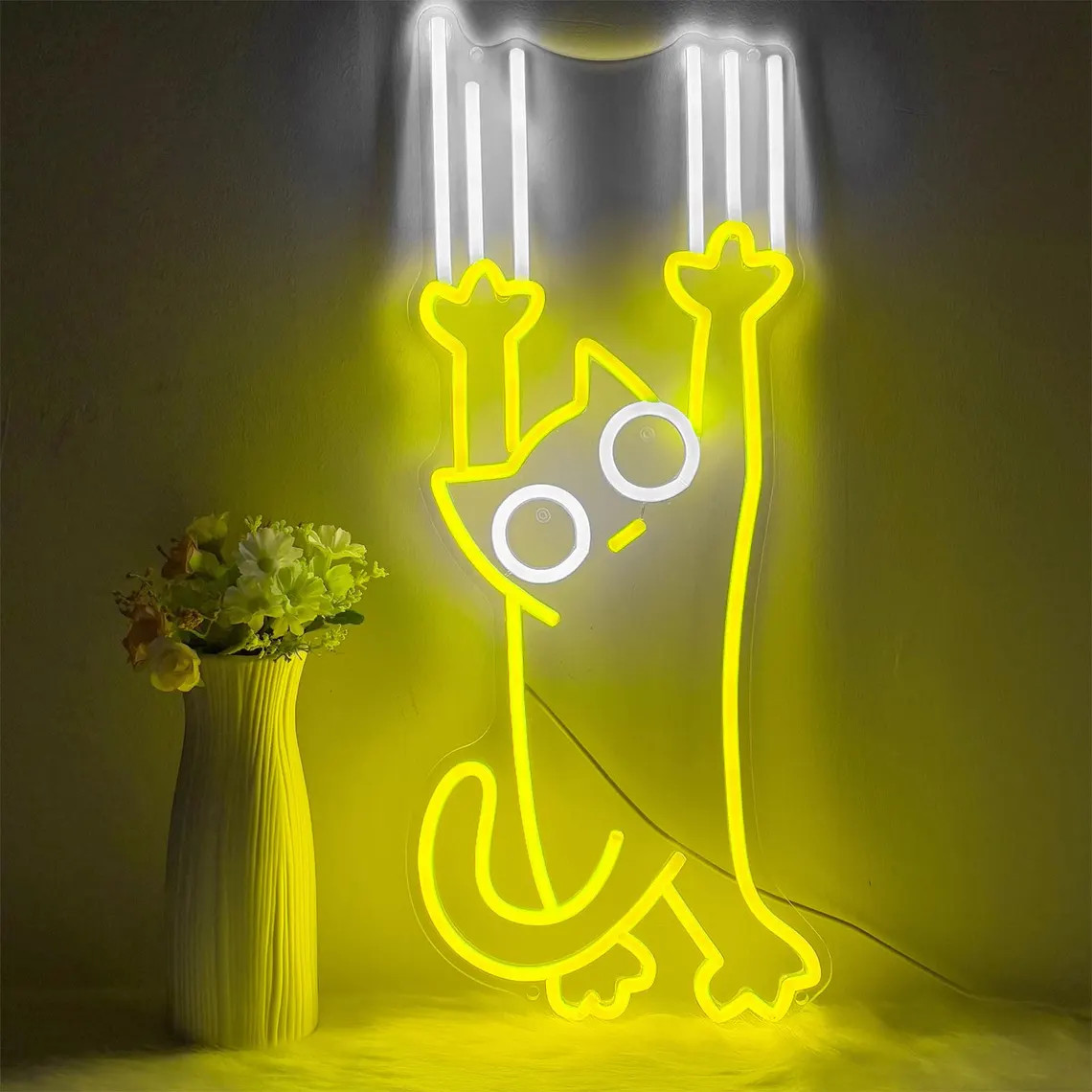 Climbing Cat Neon Sign, Custom - Kids Outdoor Climbing Wall recension och pris