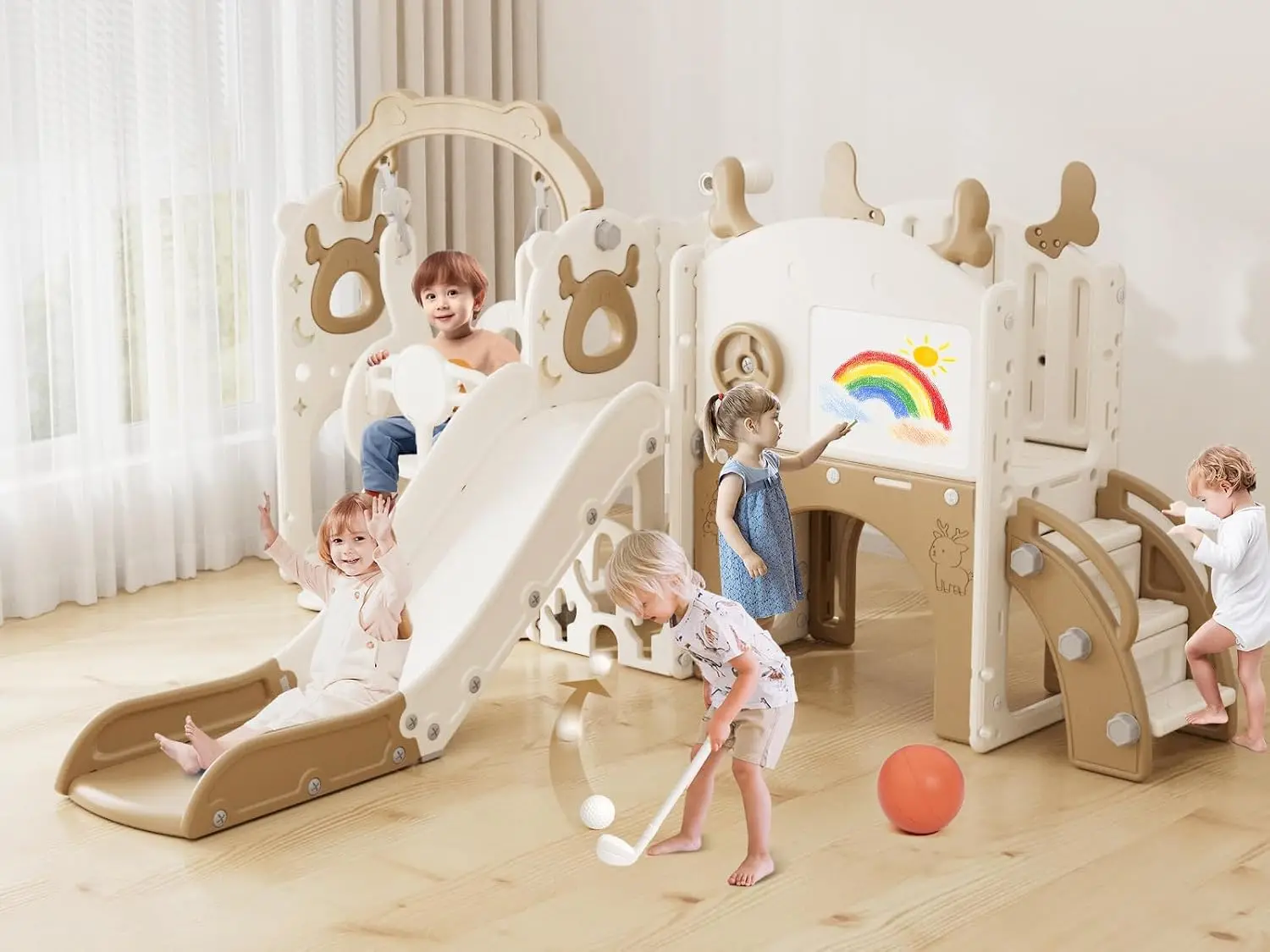 13-in-1 Toddler Slide and Swin - Kids Outdoor Slide Set recension och pris