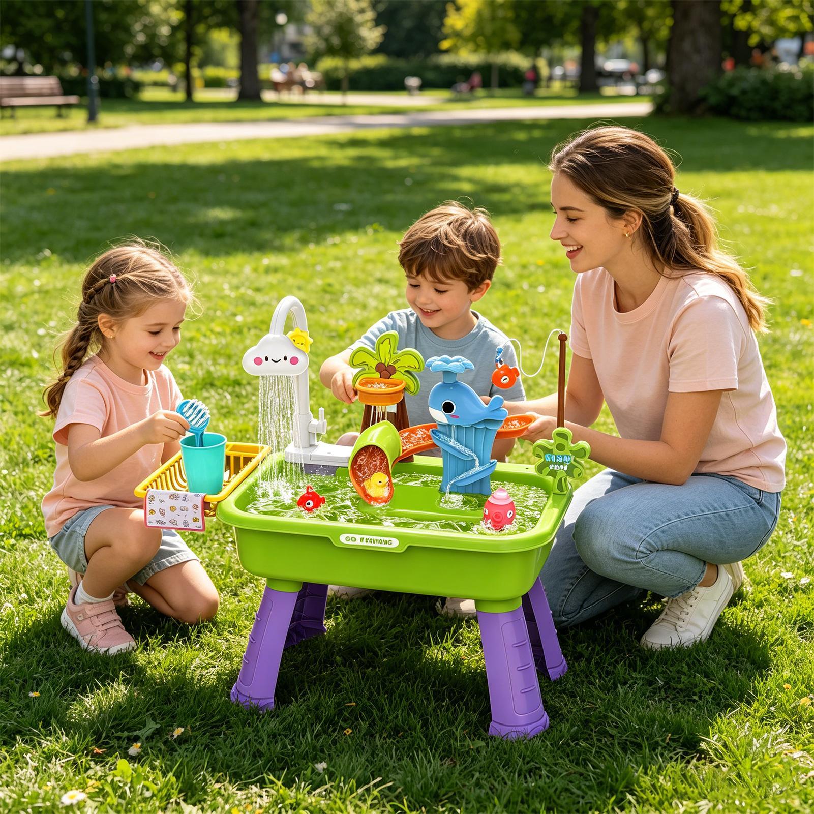 Upgraded Toddler Water Table K - Kids Outdoor Sensory Table recension och pris