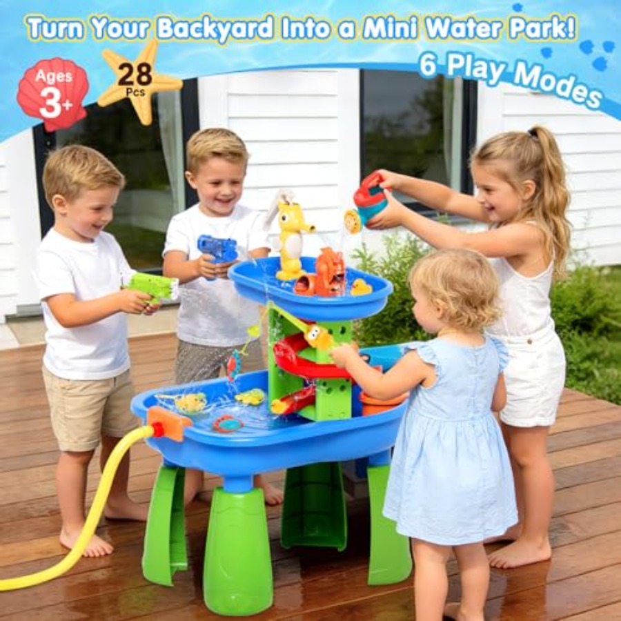 Outdoor water table for kids 3 - Kids Outdoor Sensory Table recension och pris