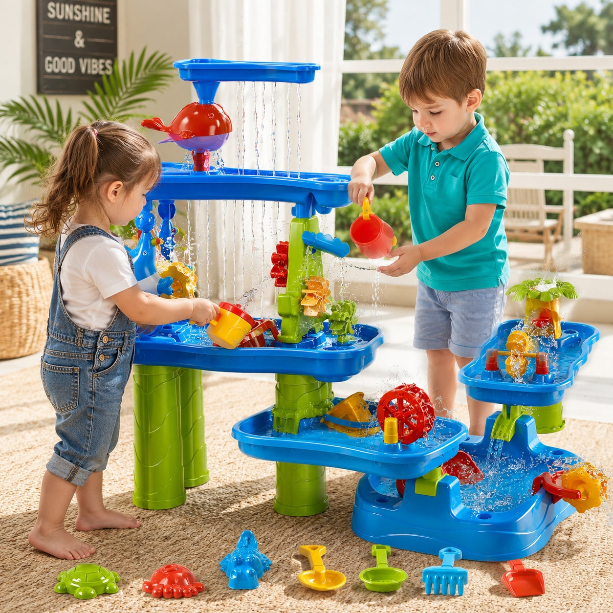 5-Tier Water Table For Kids, W - Kids Outdoor Sensory Table recension och pris