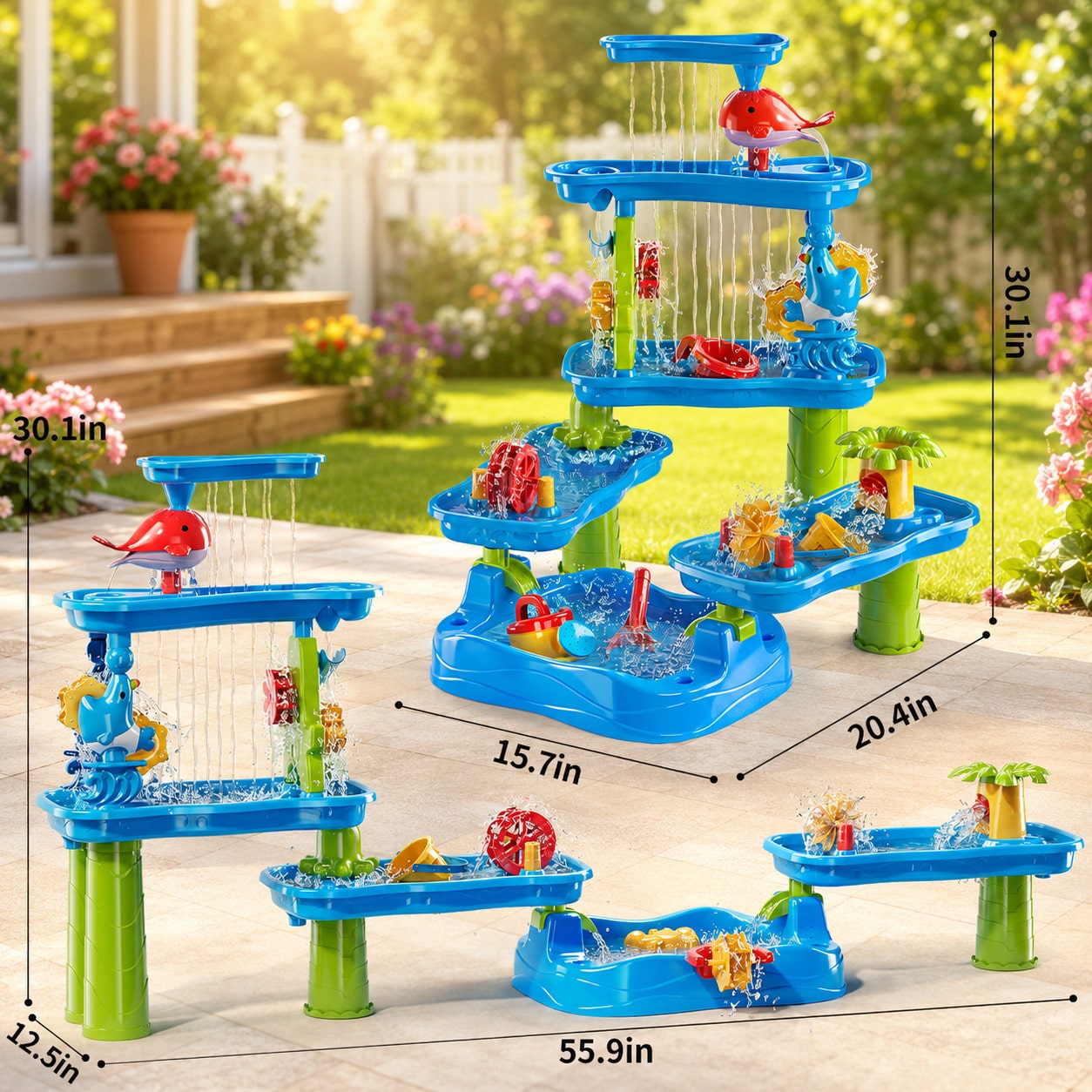 5-Tier Water Table For Kids, W - Kids Outdoor Sensory Table recension och pris