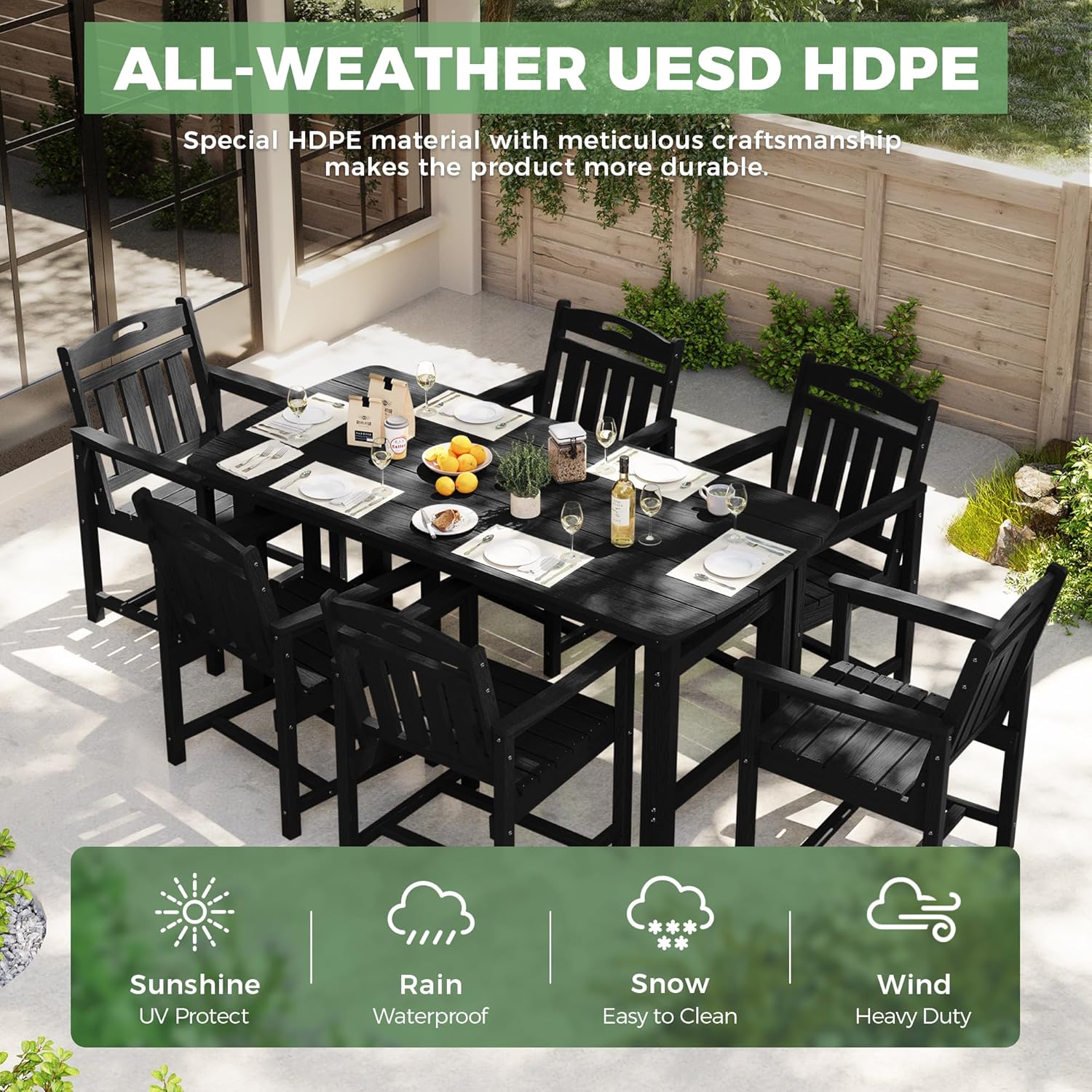 HDPE Outdoor Dining Set, Patio - Kids Outdoor Dining Table recension och pris