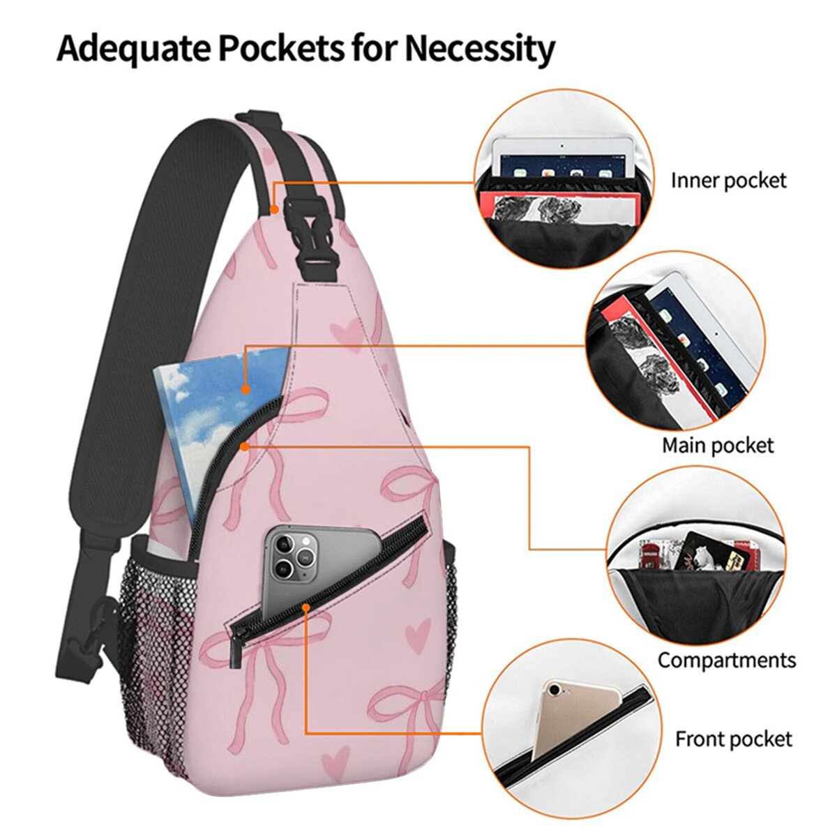 Bow Print Chest Bag Men's and  - Kids Outdoor Gifts recension och pris