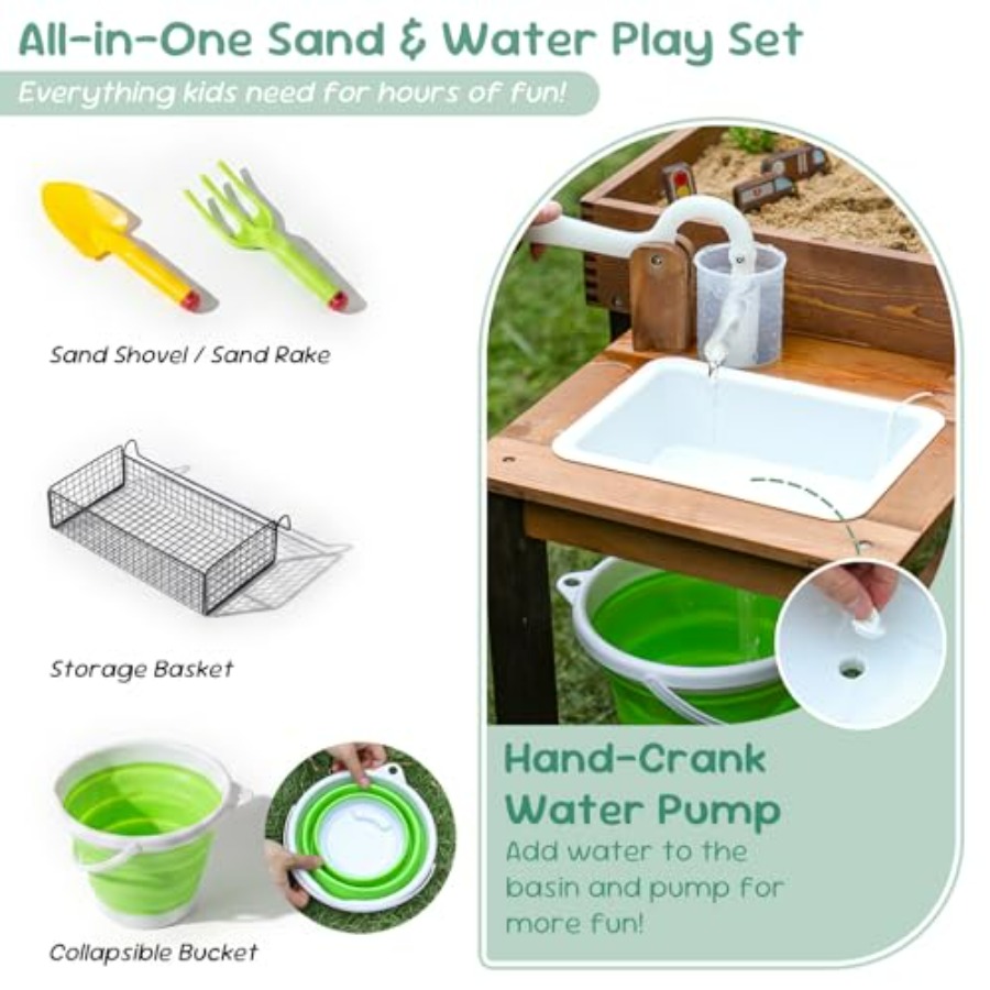 Outdoor wooden sand table for  - Kids Outdoor Sensory Table recension och pris