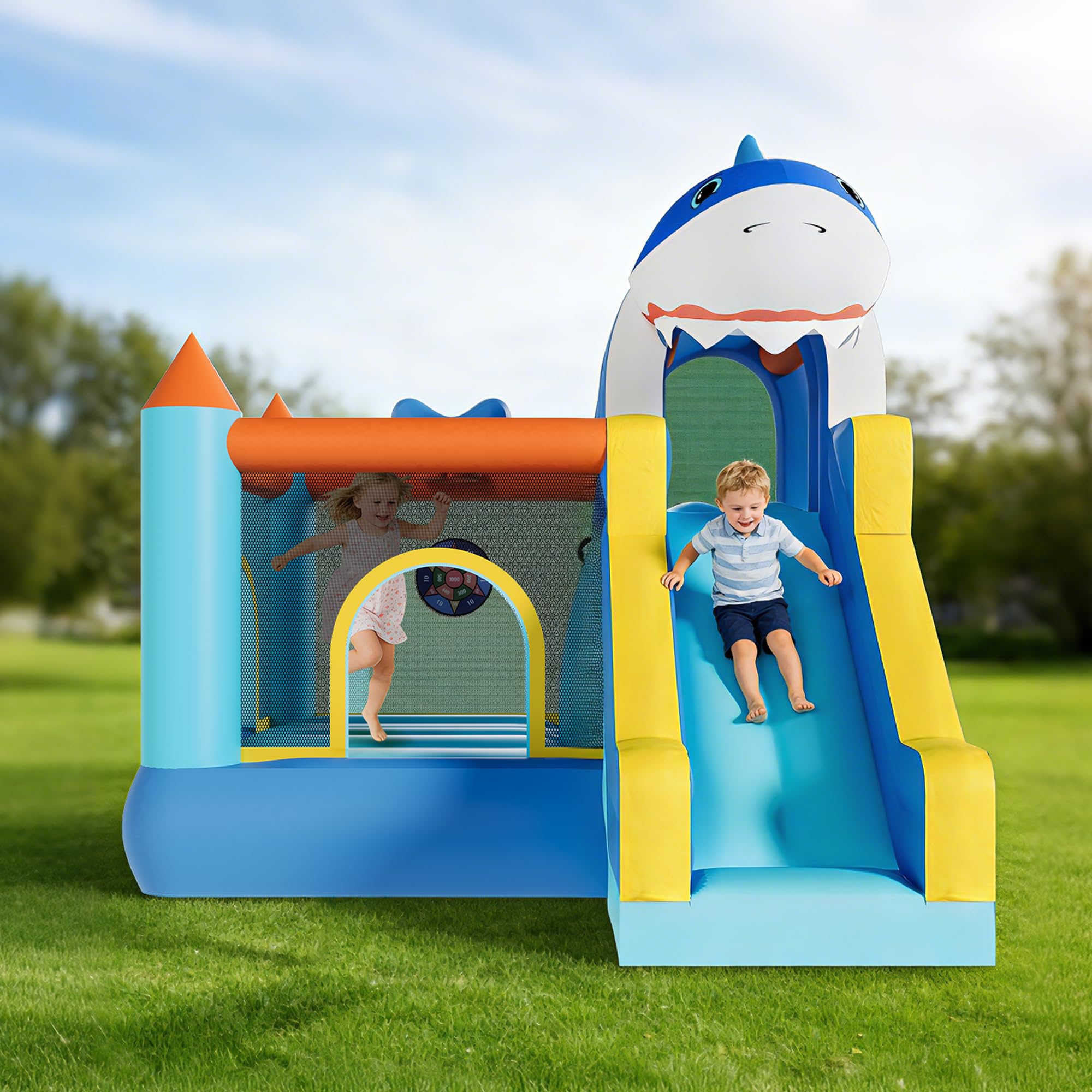 Inflatable Bounce House With S - Kids Outdoor Climbing Wall recension och pris