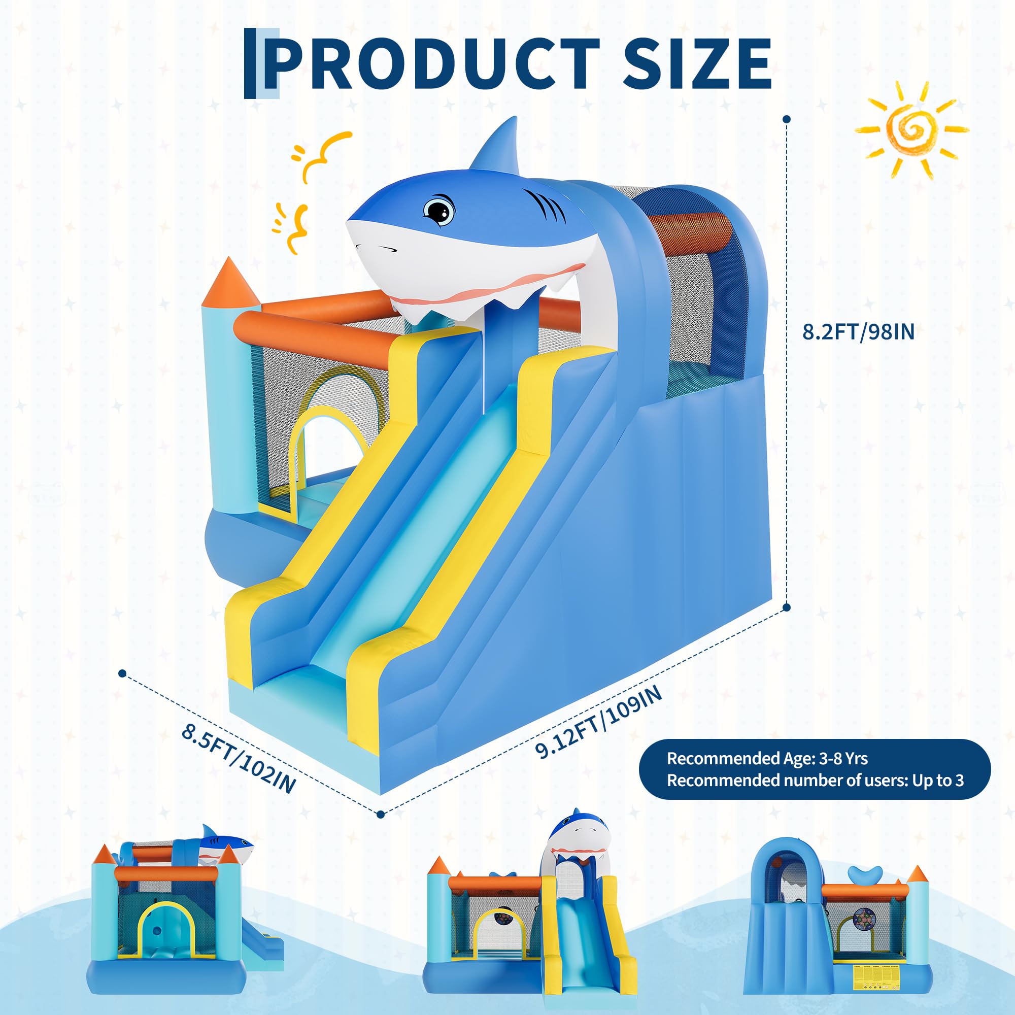 Inflatable Bounce House With S - Kids Outdoor Climbing Wall recension och pris