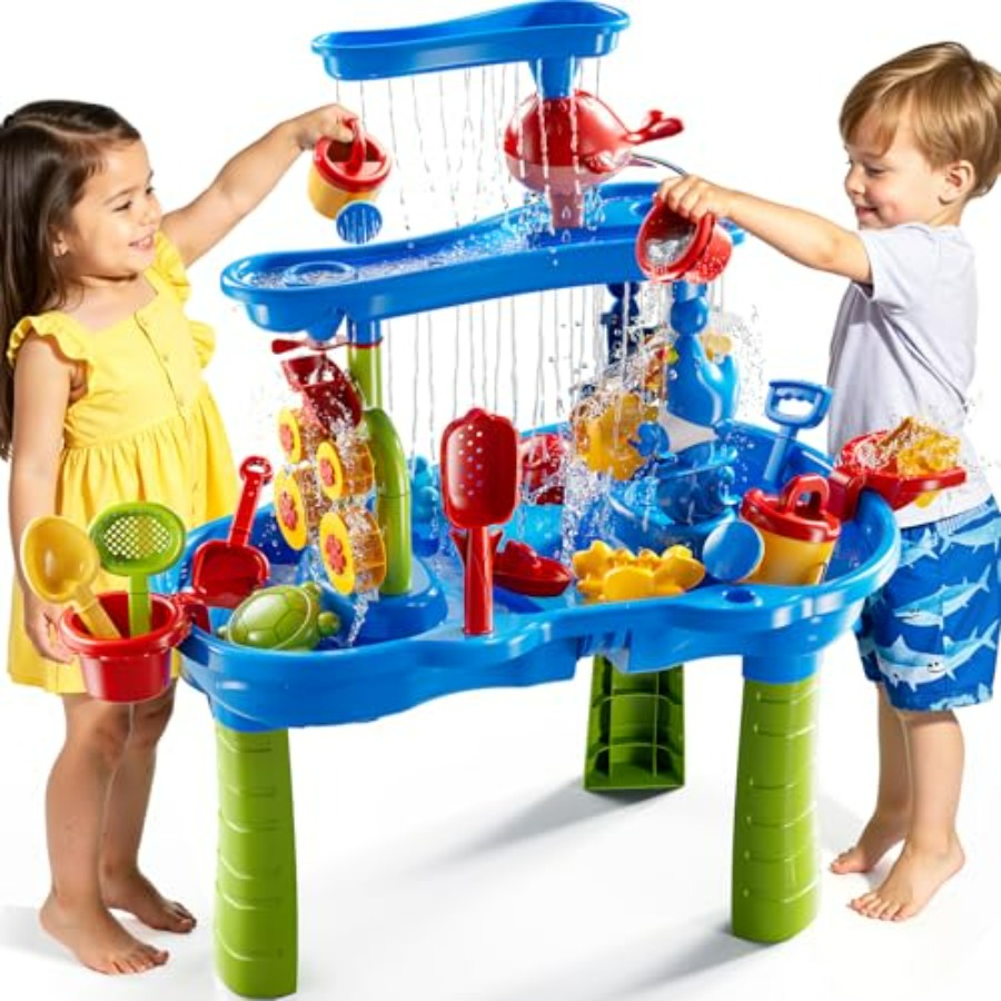 Outdoor 3-tier sensory play ta - Kids Outdoor Sensory Table recension och pris