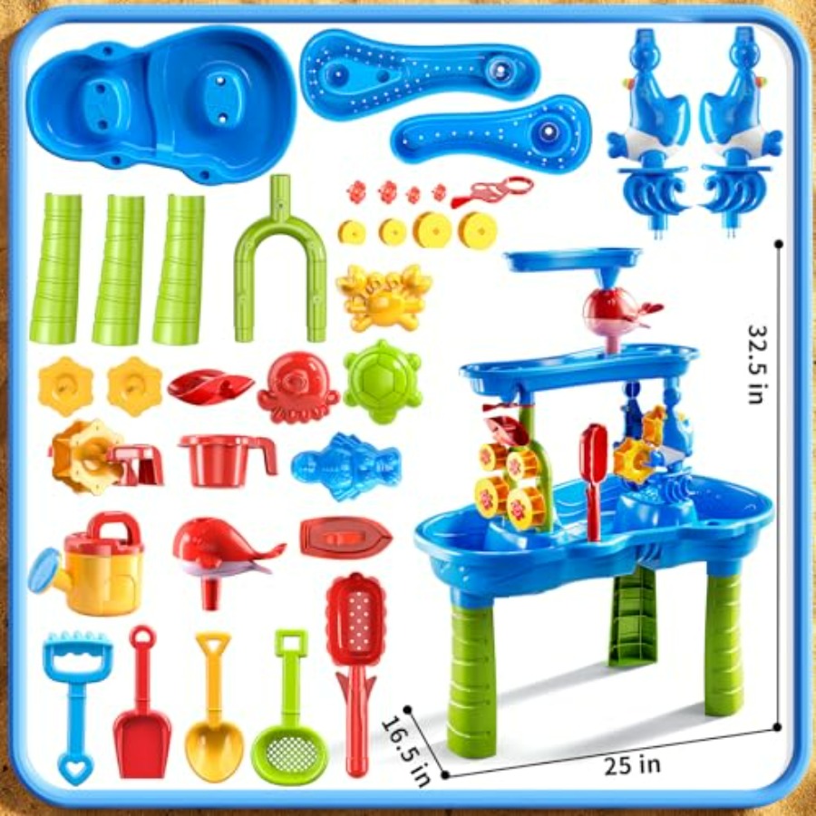 Outdoor 3-tier sensory play ta - Kids Outdoor Sensory Table recension och pris
