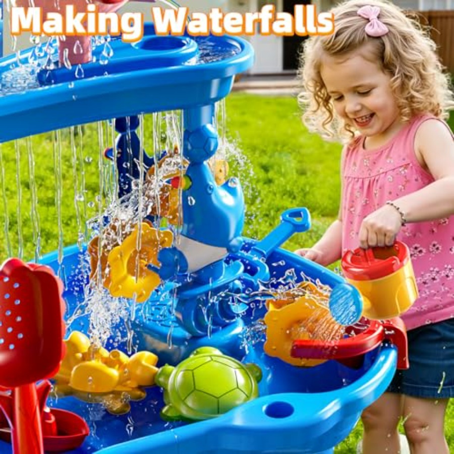 Outdoor 3-tier sensory play ta - Kids Outdoor Sensory Table recension och pris