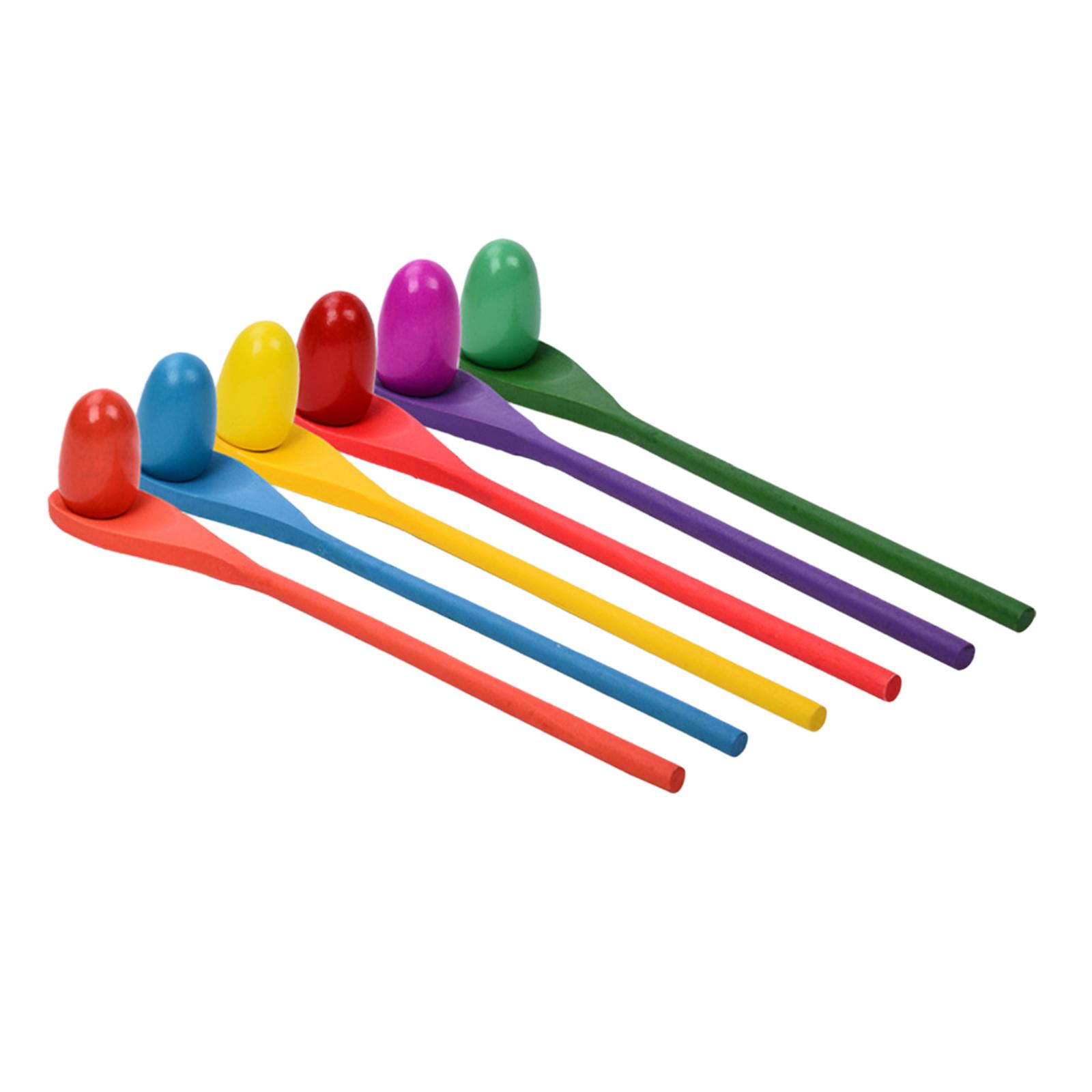 6 Pieces Egg Spoon Race Game H - Kids Outdoor Yard Toys recension och pris