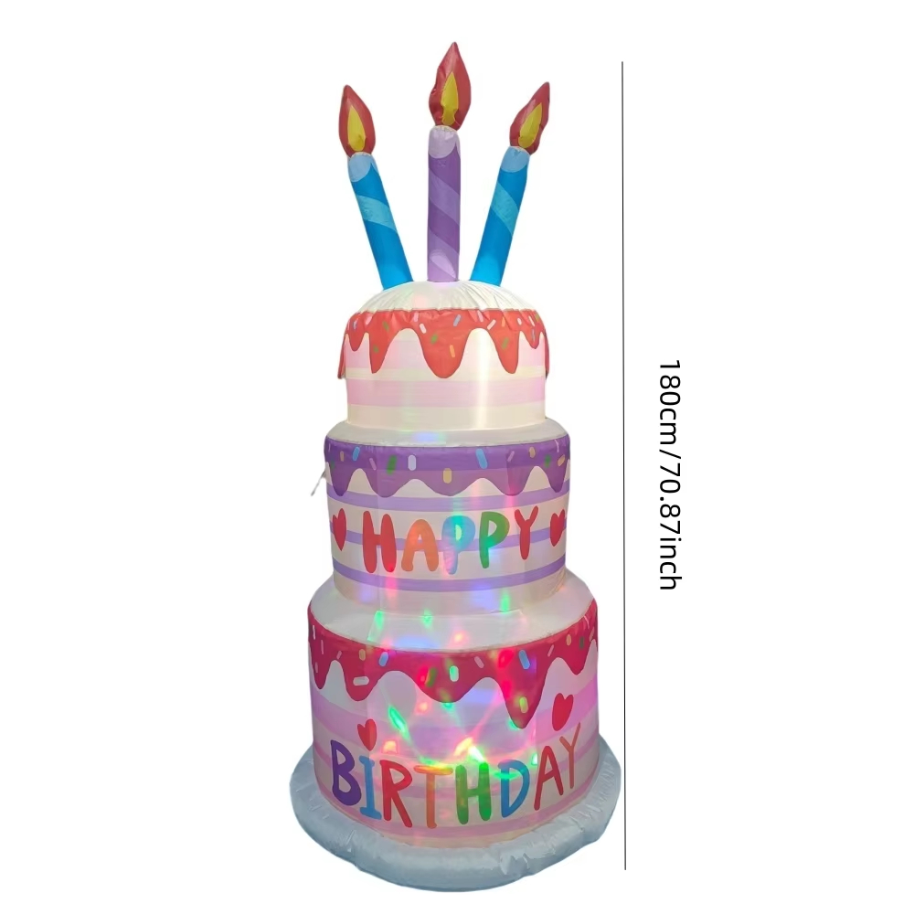 1.8M Inflatable Birthday Cake  - Kids Outdoor Gifts recension och pris