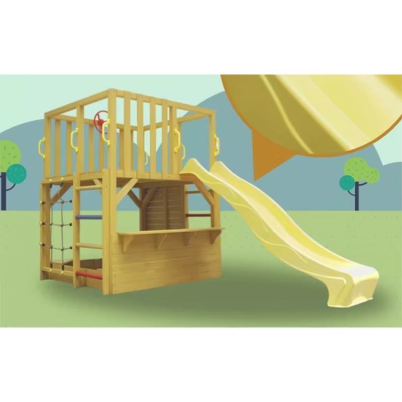 Kids Wooden Outdoor Cubby Hous - Kids Outdoor Climbing Wall recension och pris